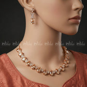 Majestic Golden Stones Radiance Necklace Set