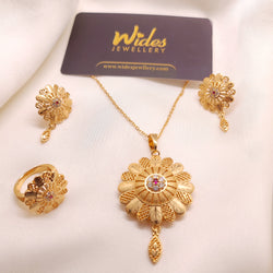 Opulent Gold-Plated Jewelry Set for Girls/Women