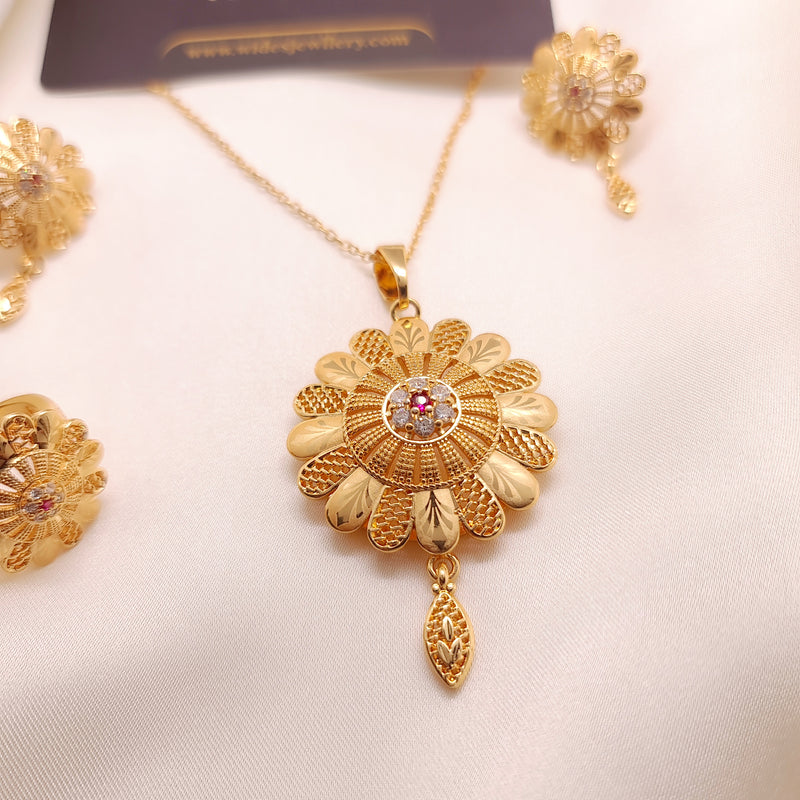 Opulent Gold-Plated Jewelry Set for Girls/Women