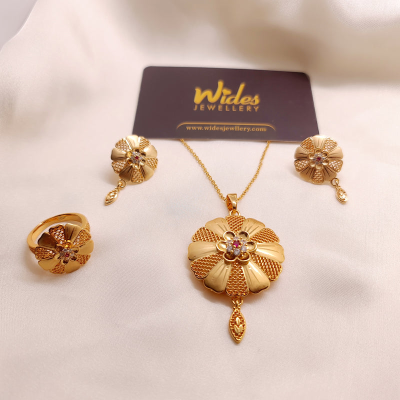 Majestic Gold-Plated Jewelry Set for Girls/Women