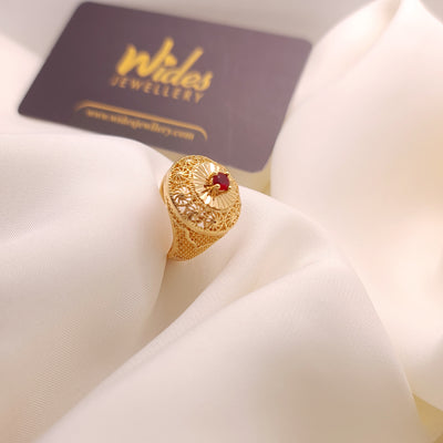 Crimson Orb Ring for Girls/Women