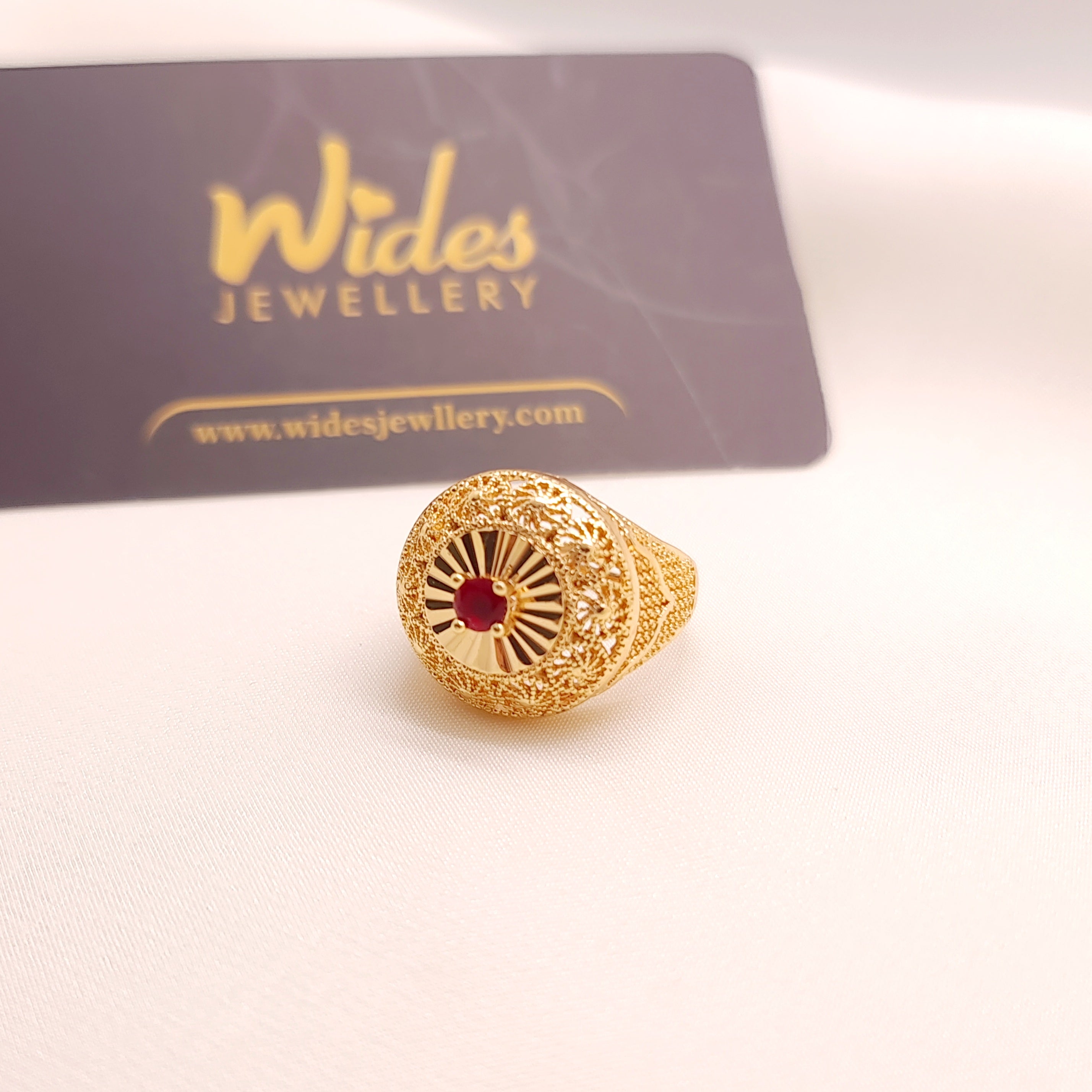 Crimson Orb Ring for Girls/Women