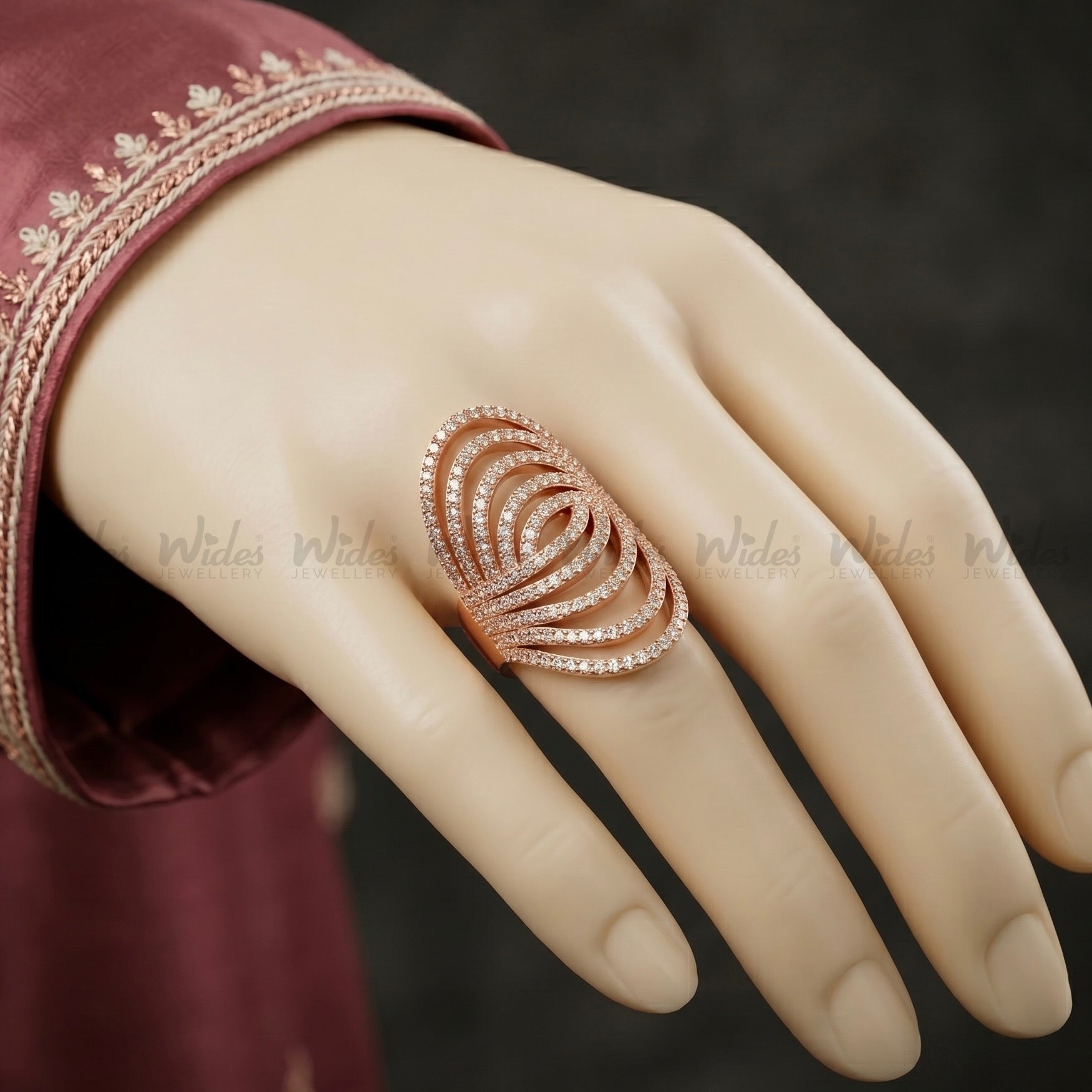 Zircon Vortex Ring for Girls/Women
