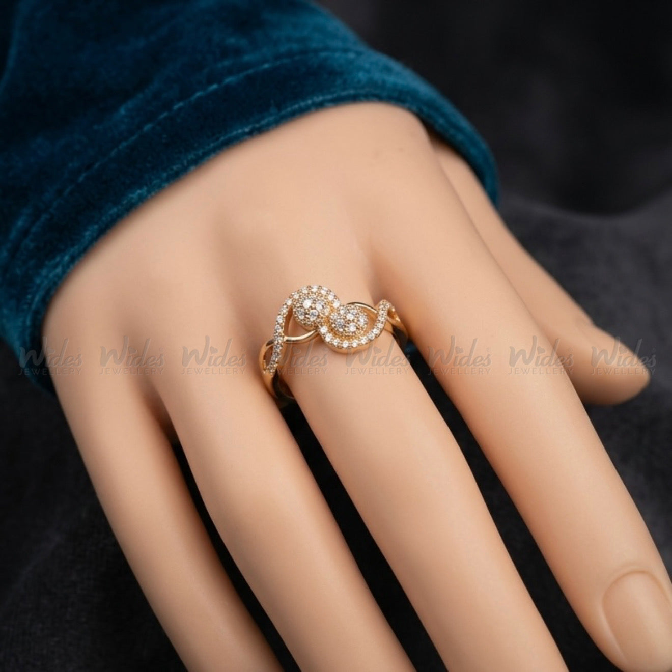 Twin Dome Swirl Ring for Girls/Women