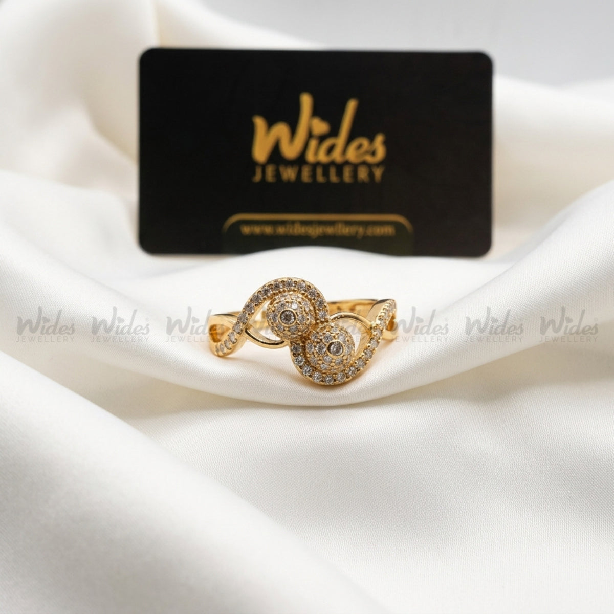 Twin Dome Swirl Ring for Girls/Women