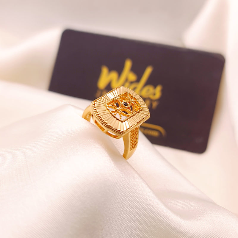 Sleek Gold-Plated Ring for Girls/Women