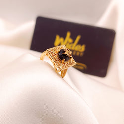 Gold-Plated Stone Ring for Girls/Women