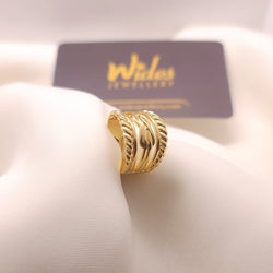 Gold-Plated Braid Ring for Girls/Women