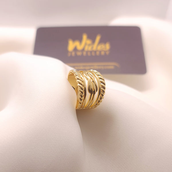 Gold-Plated Braid Ring for Girls/Women