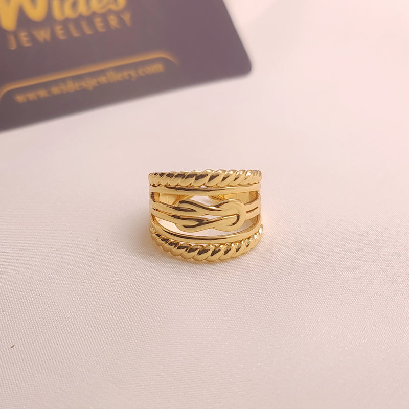 Gold-Plated Braid Ring for Girls/Women