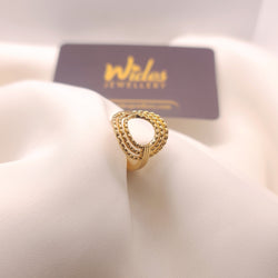 Gold-Plated Halo Ring for Girls/Women